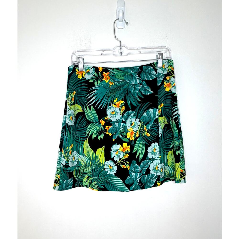 Boston Proper Women's Faux Wrap Skort Skirt Sz S Tropical Beach Golf Pickleball
